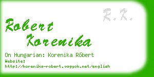 robert korenika business card